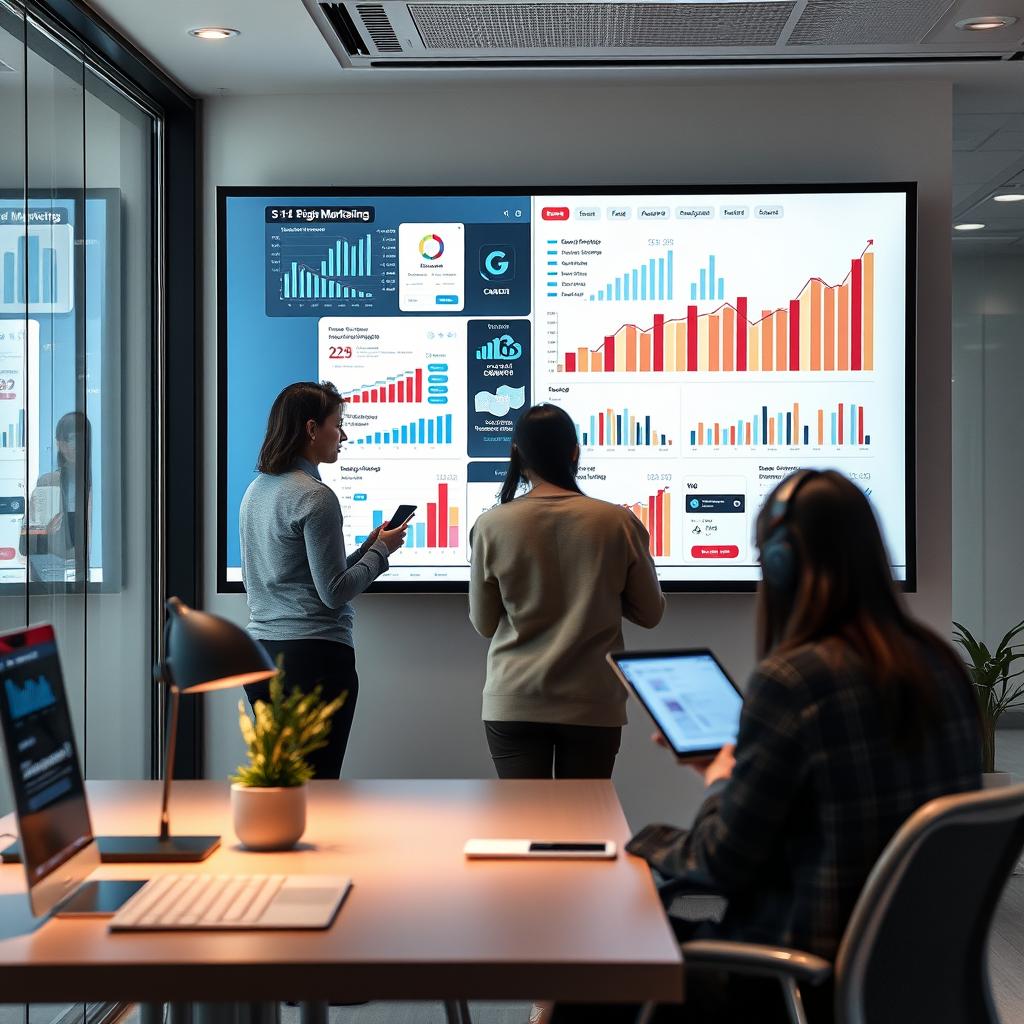 Presentación de datos en reunión empresarial